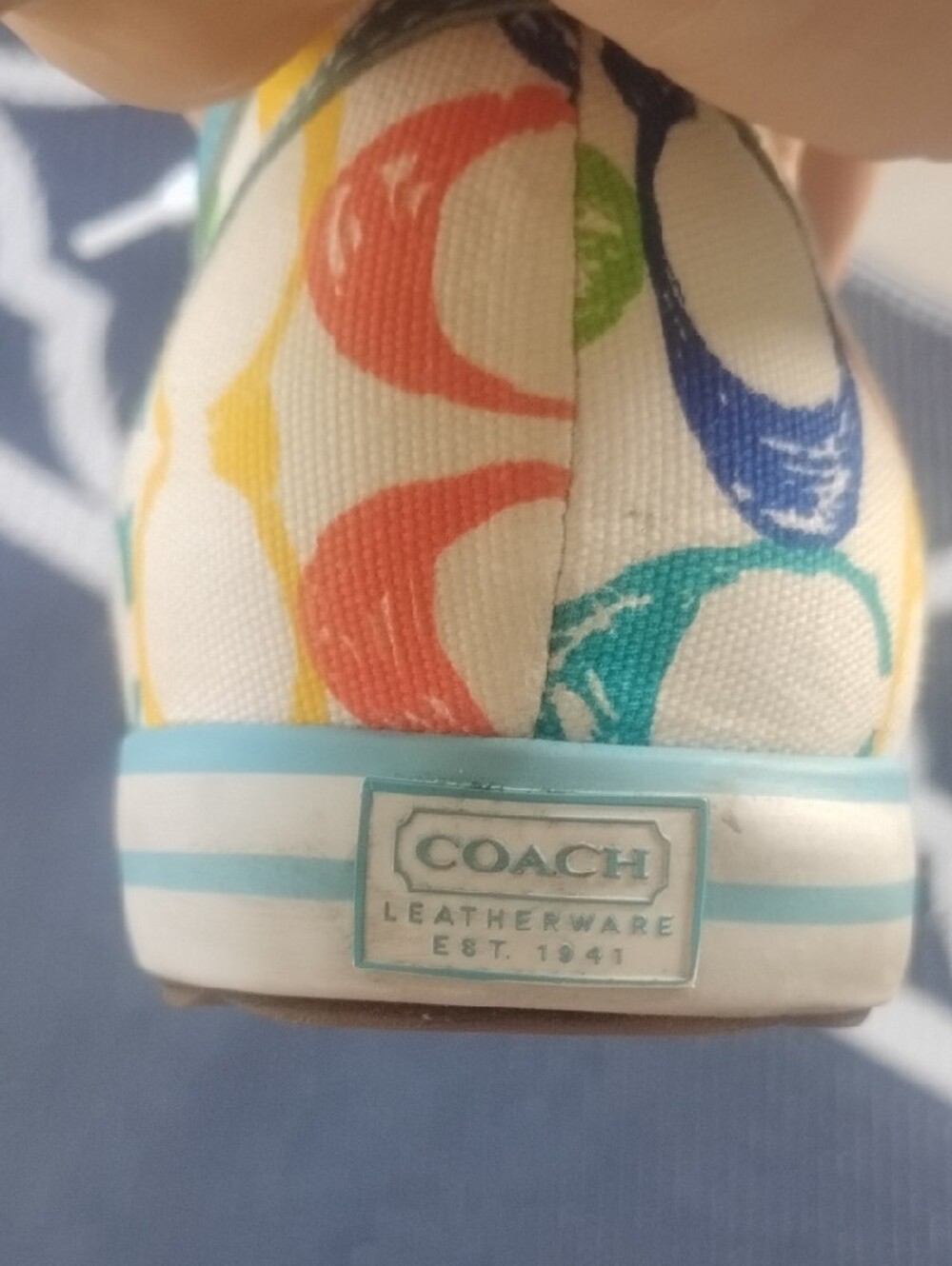Coach Dawnell Signature Print Canvas Sneakers Size 10 - Picture 12 of 16